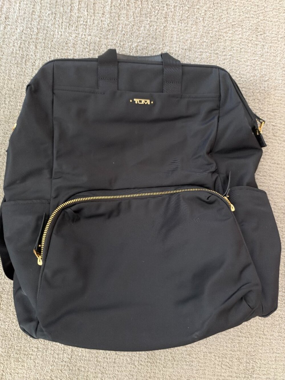 TUMI Voyageur Isabelle Framed Backpack Black Gold